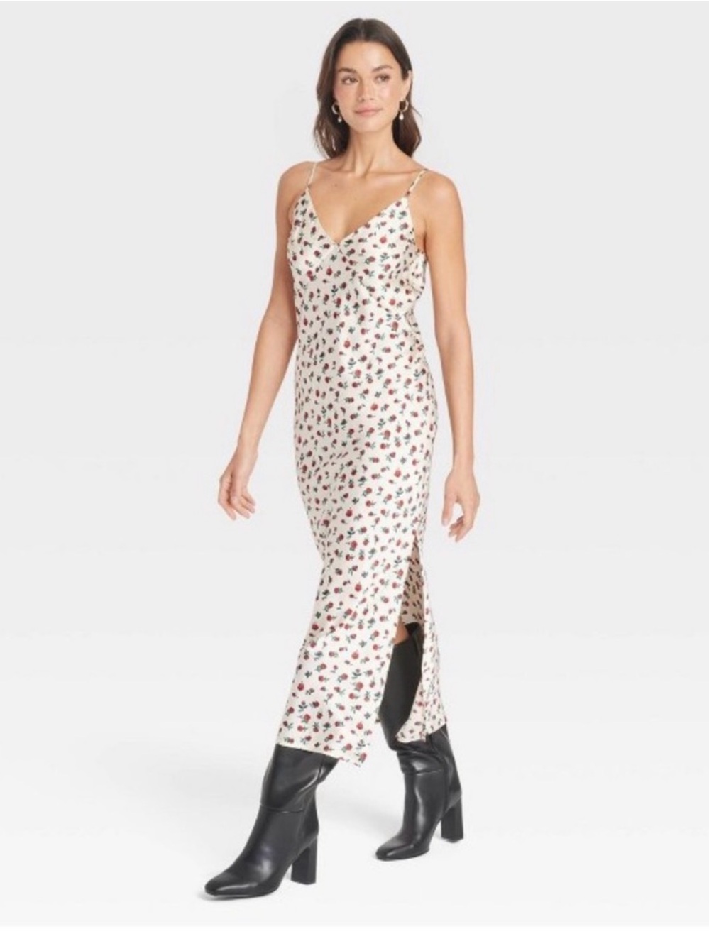 Rose slip dress